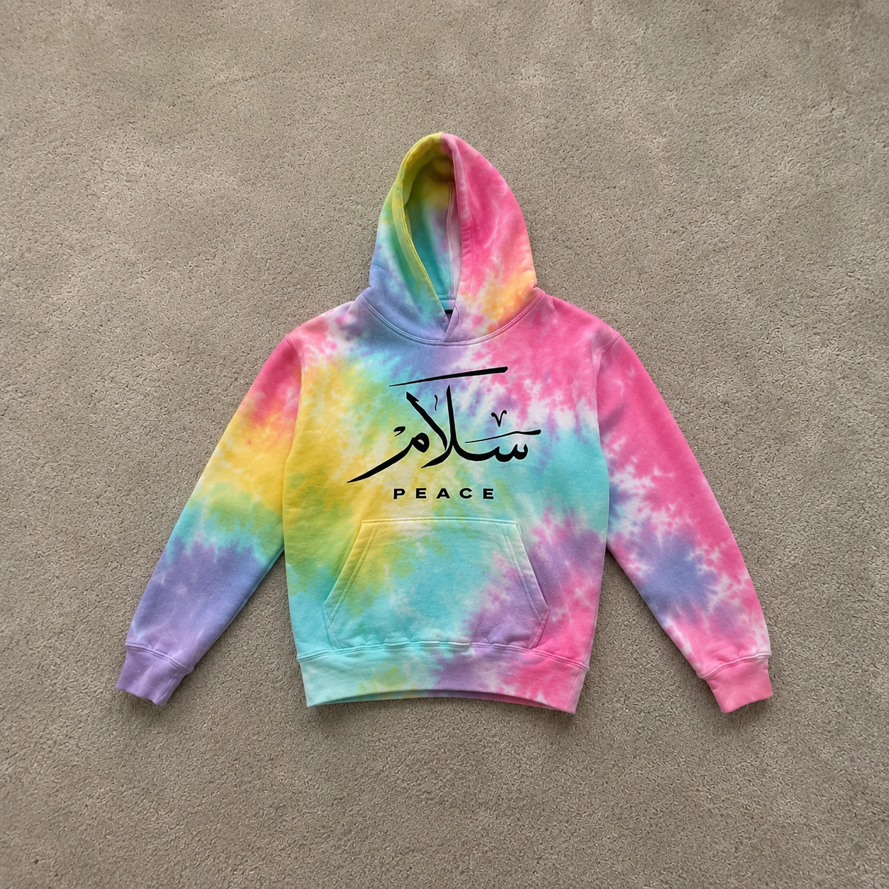 Light Blue Yellow and Pink Youth Hoodie